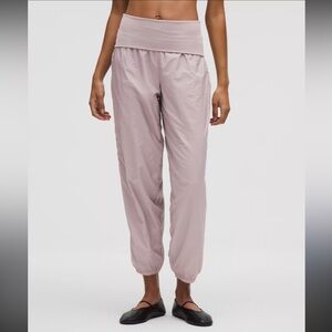 Lululemon Athletica Lightweight Foldover-Waist Joggers - Dusty Rose Size XL
